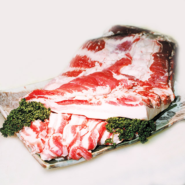 国産銘柄豚バラ(ブロック) （100ｇ）